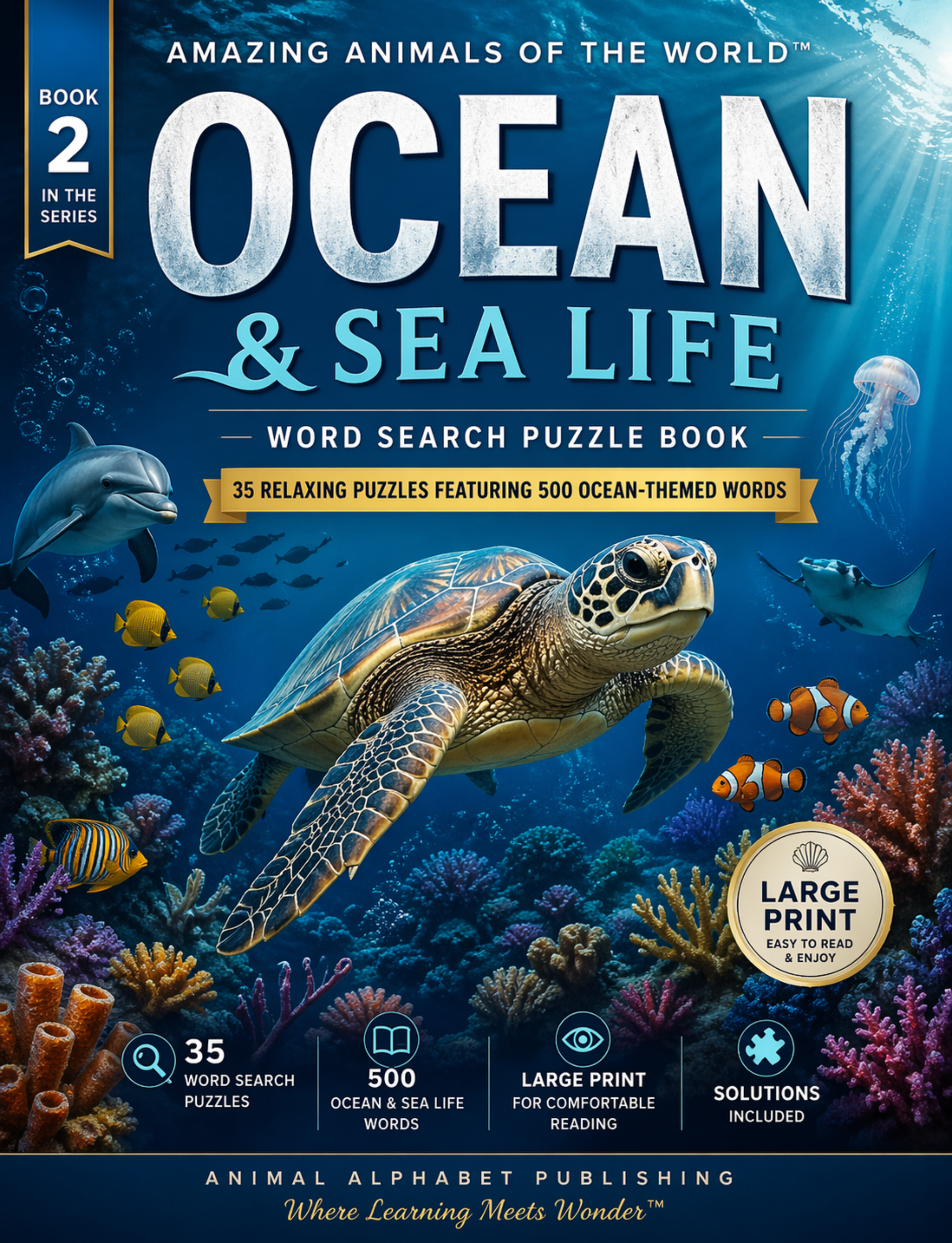Ocean & Sea Life Word Search cover